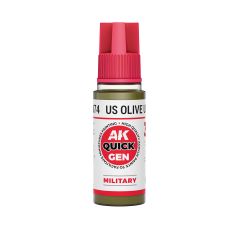 AK Interactive 18ml Quick Gen Colour – US Olive Uniform # 17074