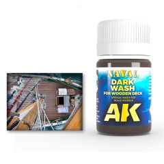 AK Interactive 35ml Dark Wash for Wood Deck # 301