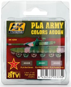 AK Interactive PLA Army Colors Addon Colors Set # 4260