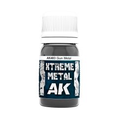 AK Interactive 30ml Extreme Metal Paints Gun Metal # 483