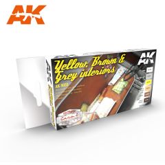 AK Interactive Yellow, Brown & Grey Interiors Set # 9020