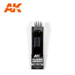 AK Interactive Silicone Brushes Medium Tip Small (5 Silicone Brushes) # 9085