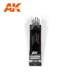 AK Interactive Silicone Brushes Hard Tip Small (5 Silicone Brushes) # 9087