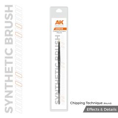 AK Interactive Synthetic Brush - Chipping Technique (Round) Brush # B028