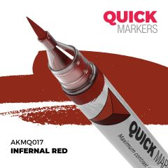 AK Interactive Quick Marker - Infernal Red # 017