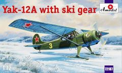 Amodel 1/72 Yak-12A with ski gear # 72187 - Plastic Model Kit