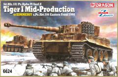 Dragon 1/35 Sd.Kfz.181 Pz.Kpfw.VI Ausf.E Tiger I Mid Production w/Zimmerit s.Pz.Abt.506 Eastern Front 1944 # 6624