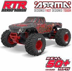Arrma 1/10 QUAKE 223S DSC 2WD RTR Brushless Monster Truck Red # 3537T1