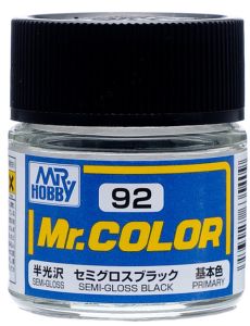 Mr Color 10ml Semi Gloss Black Satin Gloss # C092