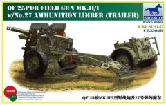 Bronco Models 1/35 QF 25pdr Field Gun Mk. II/I # 35046 - Plastic Model Kit