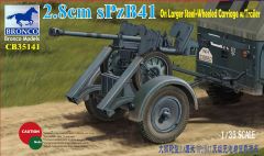 Bronco Models 1/35 2.8cm sPzB41 on larger steel-wheeled carriage with trailer # 35141