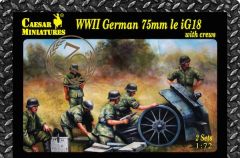 Caesar Miniatures 1/72 German 75mm Le Ig18 Field Gun And Crew X 2 Sets (No Box) # 7201