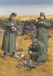 Dragon 1/35 Chow Time German Anti-Tank Gun Crew # 6697