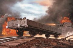 Dragon 1/35 German Flatbed Railway Wagon With Machine Gun Crew # 6085