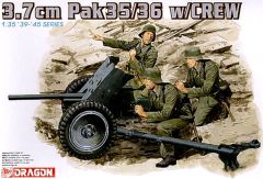 Dragon 1/35 3 7cm PaK 36 with crew # 6152 - Plastic Model Kit