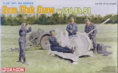 Dragon 1/35 2cm Flak Crew w/Sd.Ah.51 # 6368 - Plastic 