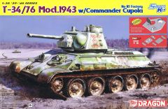 Dragon 1/35 T-34/76 Mod.1943 w/t Commander Cupola No. 112 Factory # 6621