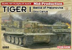 Dragon 1/35 TIGER 1 MID PRODUCTION W/ZIMMERIT OTTO CARIUS (BATTLE OF MALINAVA  VILLAGE 1944) # 6888