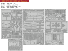 Eduard Big-Ed 1/32 North-American F-100C PART II 1/32 (designed to be used with Trumpeter kits) #33137