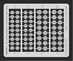 Eduard Landing Lights 2.5mm and 3mm # 00021