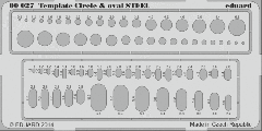 Eduard Circle & Oval Steel Template # 00027