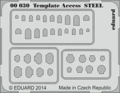 Eduard Template Access Panels STEEL # 00030