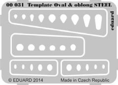 Eduard Template Ovals & Oblong Steel # 00031