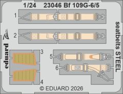 Eduard 1/24 Messerschmitt Bf-109G-5/6 Seatbelts # 23046