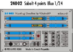 Eduard 1/24 Blue Sabelt 4 Point Race Car Seatbelts # 24002