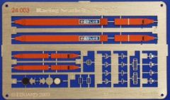 Eduard 1/24 Red 'Sparco' 4 Point Race Car Seatbelts # 24003