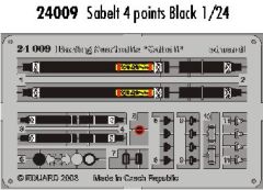 Eduard 1/24 Black Sabelt 4 Point Race Car Seatbelts # 24009