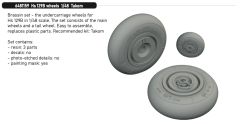 Eduard Brassin 1/48 Henschel Hs-129B Wheels # 6481159