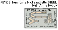 Eduard 1/48 Hawker Hurricane Mk.I Seatbelts Steel # 1578