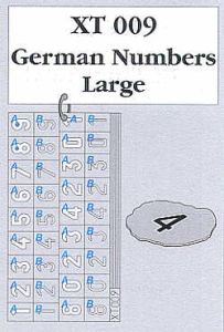 Eduard 1/35 Large German Numbers # XT009