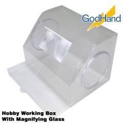 GodHand Hobby Working Box With Magnifying Glass Made In Japan # GH-EHSB