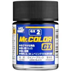Mr Color GX 18ml Lacquer Gloss Paint  Ueno Black # GX2