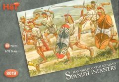 HAT Industrie 1/72 Carthaginian Spanish Infantry. 48 figures: 24 Scutari 12 Caetrati 12 BAeleric Slingers # 8019 - Plastic Model Figures