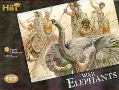 HAT Industrie 1/72 War Elephants 6 Elephants 18 figures # 8023 - Plastic Model Figures