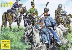 Hat 1/72 Waterloo Dutch Belgian Light Cavalry 12 mounted figures with extra shoulder rolls # 8032