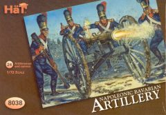 HAT Industrie 1/72 Napoleonic Bavarian Artillery 4 cannon with 24 crew. # 8038 - Plastic Model Figures