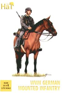HAT Industrie 1/72 WWII German mounted infantry on horseback # 8120 - Plastic Model Figures