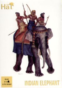HAT Industrie 1/72 Indian Elephant x 2 elephants per box # 8142 - Plastic Model Figures