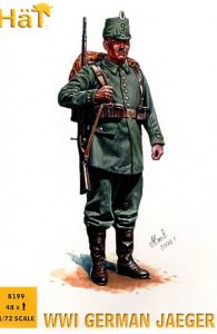 Hat 1/72 German (WWI) Jaegers x 48 figures per box # 8199 - Plastic Model Figures