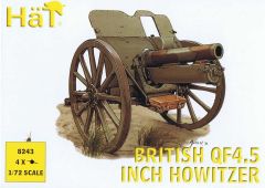 Hat 1/72 British (WWI) QF4.5 Howitzer # 8243 - Plastic Model Kit