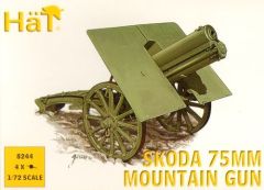 HAT Industrie 1/72 WWI Skoda 75mm Mtn Gun # 8244 - Plastic Model Figures