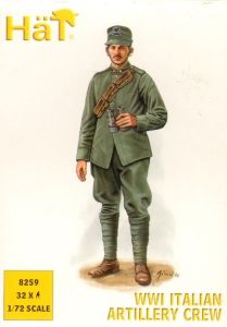 HAT Industrie 1/72 WWI Italian Artillery Crew # 8259 - Plastic Model Figures