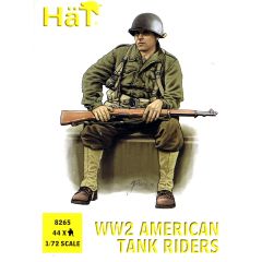 Hat Industrie 1/72 WW2 American Tank Riders # 8265 - Plastic Model Figure