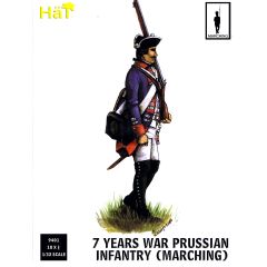 Hat Industrie 1/35 7 Years War Prussian Infantry (Marching) # 9401 - Plastic Model Figures