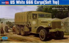 Hobby Boss 1/35 US White 666 Cargo Truck (Soft Top) # 83802 - Plastic Model Kit