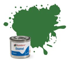 Humbrol 14ml Satin Mid Green Enamel Paint # 131